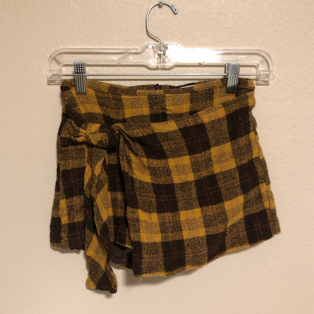 Plaid Wrap Skort